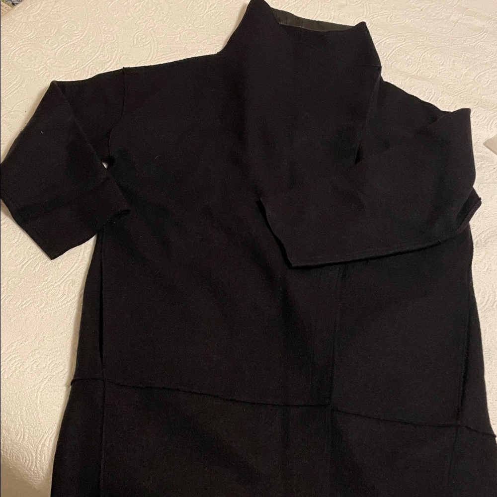 Black Eileen Fisher Wool Coat - Picture 12 of 12